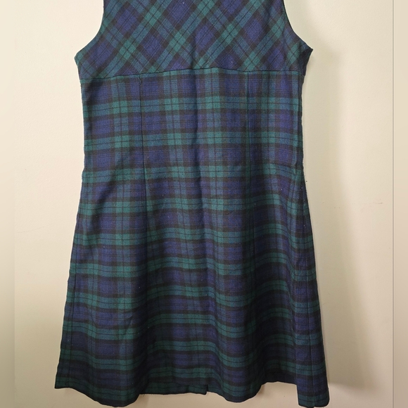Green And Blue Plaid Pinafore Dress - Picture 8 of 12